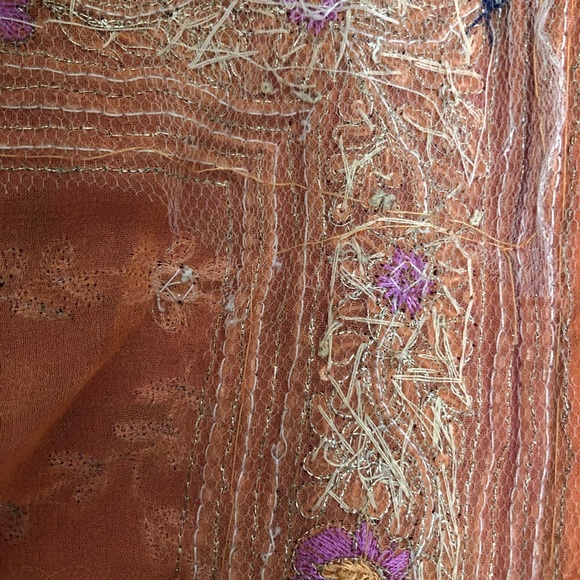 Saree dyed in shades of dusk Vintage preloved [Firm] - Picture 6 of 14